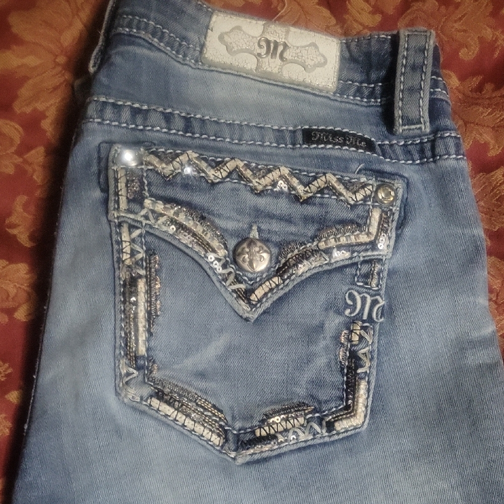 Miss Me Light Blue Embellished Jeans